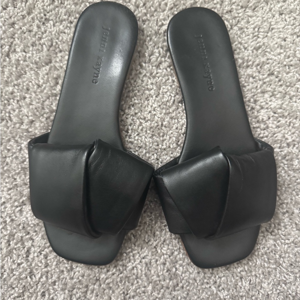 Jenni Kayne Black Leather Sandals - Picture 2 of 3